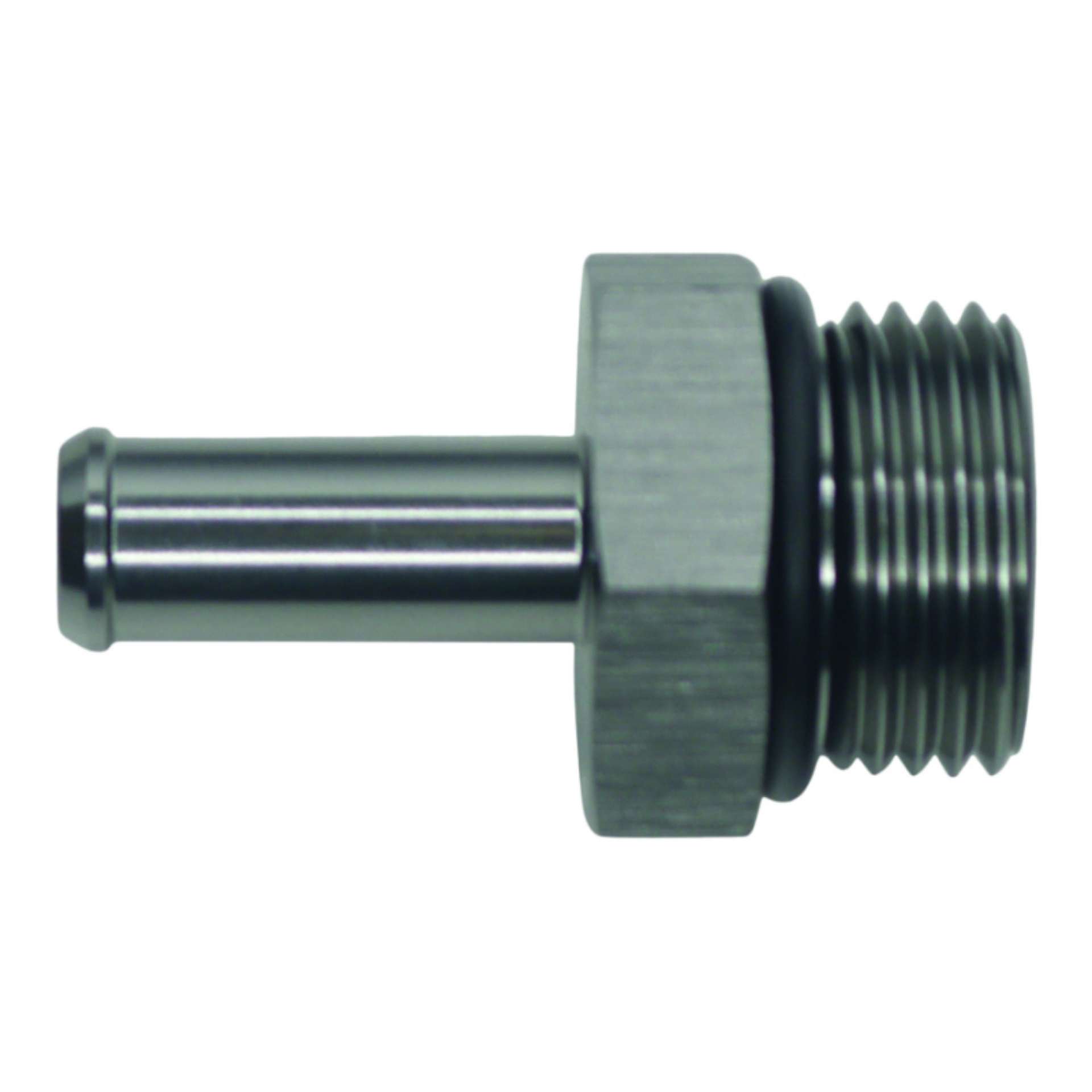 Picture of DeatschWerks 10AN ORB Male to 3-8in Male Barb Fitting - Anodized DW Titanium