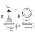 Picture of Hella Bulb H11 12V 55W PGJ19-2 T4 LONG LIFE