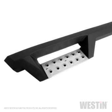 Picture of Westin 19-22 Chevrolet Silverado 1500 DC 6-5ft Bed HDX Stainless Drop W2W Nerf Step Bars - Tex- Blk