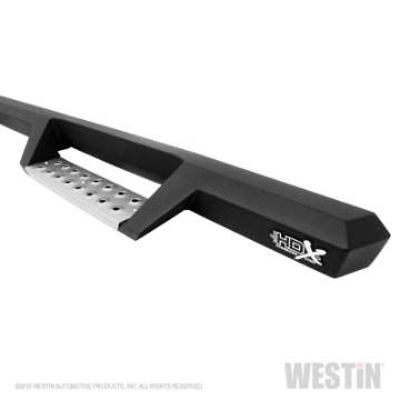 Picture of Westin 19-22 Chevrolet Silverado 1500 DC 6-5ft Bed HDX Stainless Drop W2W Nerf Step Bars - Tex- Blk