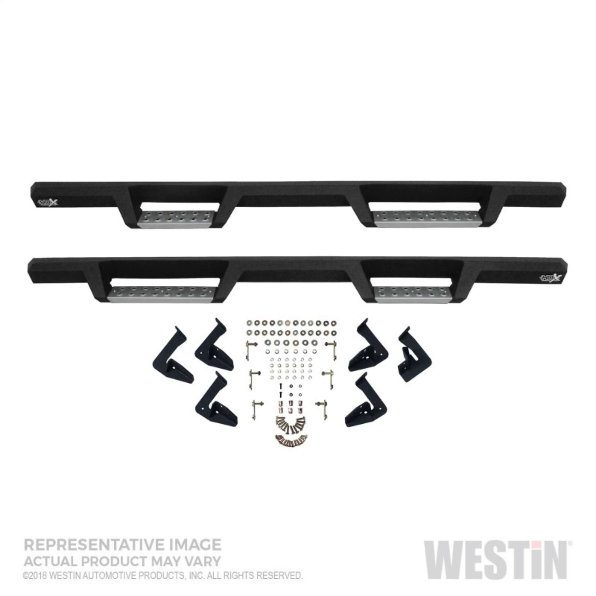 Picture of Westin 10-17 Toyota 4Runner Trail Edition Excl- Ltd HDX Stainless Drop Nerf Step Bars - Tex- Blk