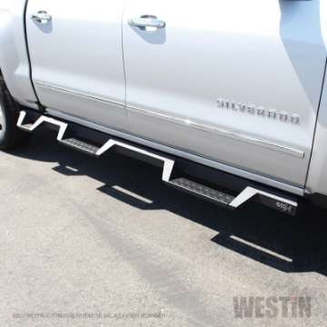 Picture of Westin 07-18 Chevrolet Silverado 1500 CC 5-5ft Bed HDX Drop W2W Nerf Step Bars - Tex- Blk