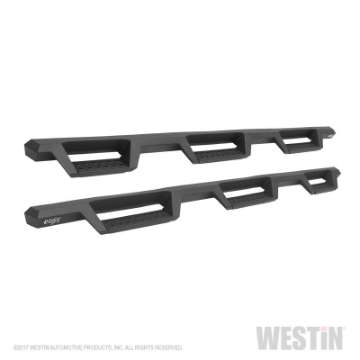 Picture of Westin 14-18 Chevrolet Silverado 1500 DC 6-5ft Bed HDX Drop W2W Nerf Step Bars - Tex- Blk