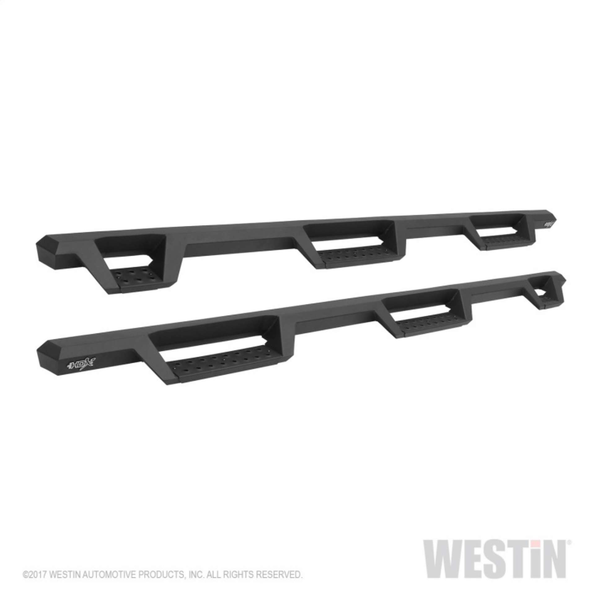 Picture of Westin 17-22 Ford F-250-350 Crew Cab 6-75ft Bed HDX Drop W2W Nerf Step Bars - Tex- Blk