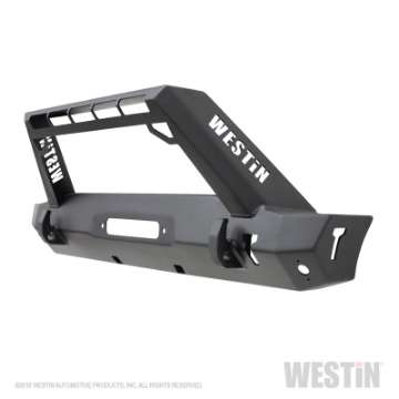 Picture of Westin 07-18 Jeep Wrangler JK WJ2 Stubby Front Bumper w-LED Lt Bar Mnt - Tex- Blk