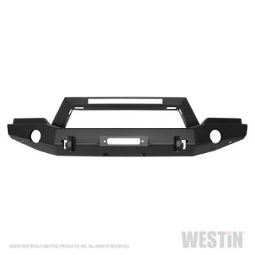 Picture of Westin 07-18 Jeep Wrangler JK WJ2 Full Width Front Bumper w-LED Light - Tex- Blk