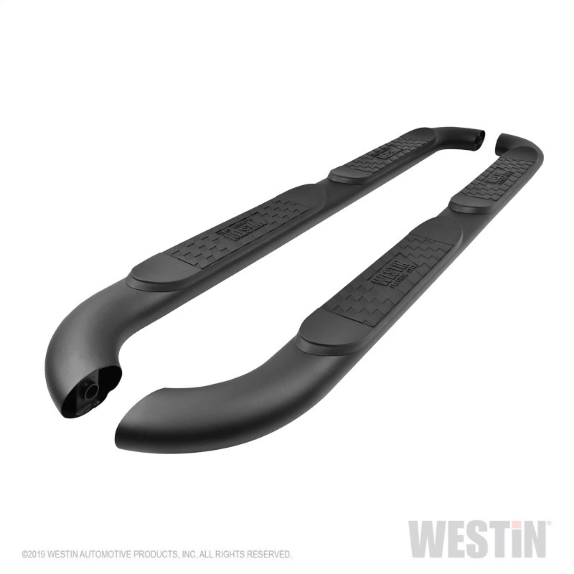 Picture of Westin 18-22 Jeep Wrangler JLU 4dr Platinum 4 Oval Nerf Step Bars - Tex- Blk