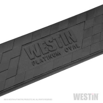 Picture of Westin 18-22 Jeep Wrangler JLU 4dr Platinum 4 Oval Nerf Step Bars - Tex- Blk