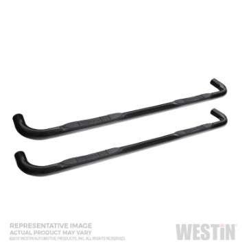 Picture of Westin 19-22 Chevrolet Silverado 1500 DC E-Series 3 Nerf Step Bars - Blk