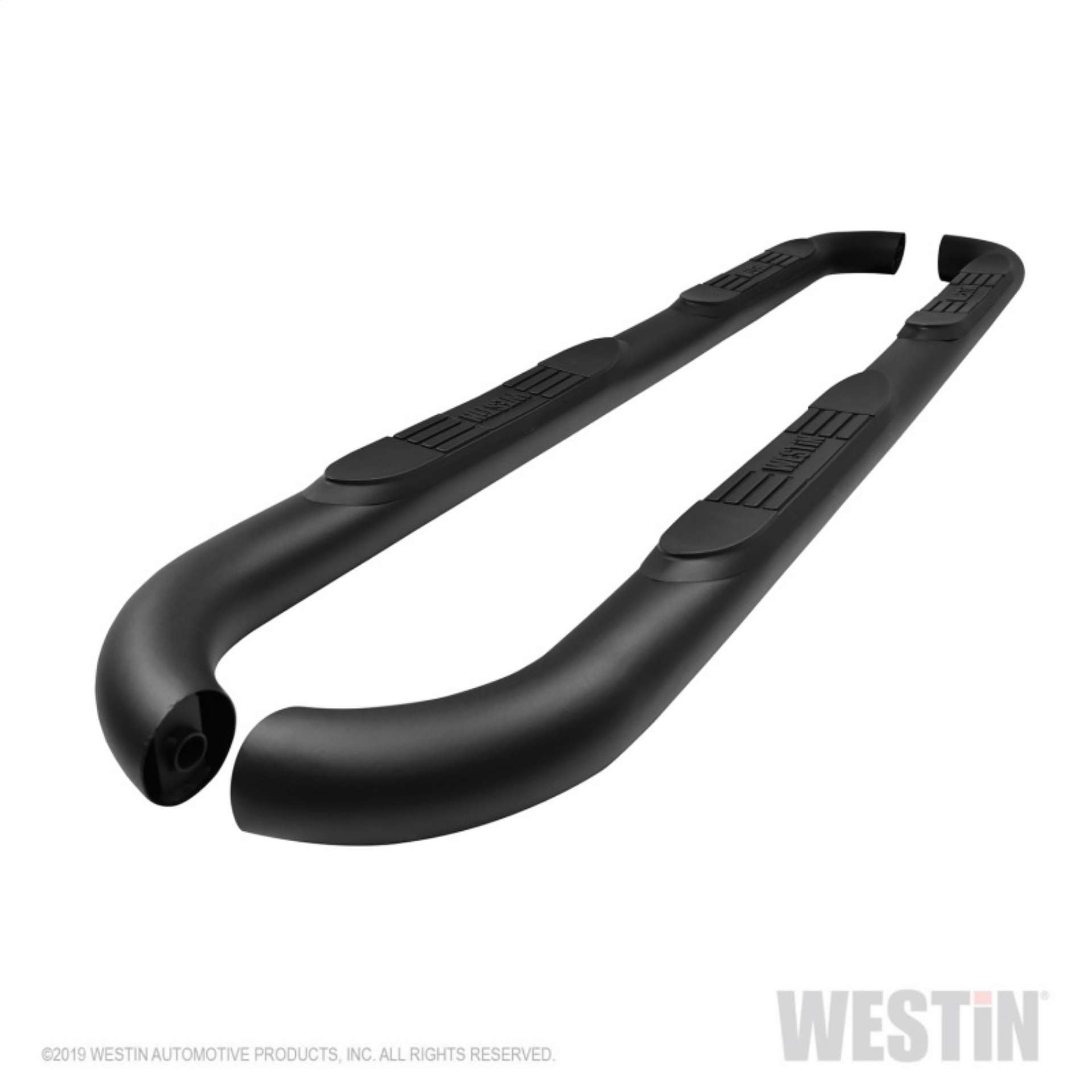 Picture of Westin 18-22 Jeep Wrangler JLU 4dr- E-Series 3 Nerf Step Bars - Tex- Blk