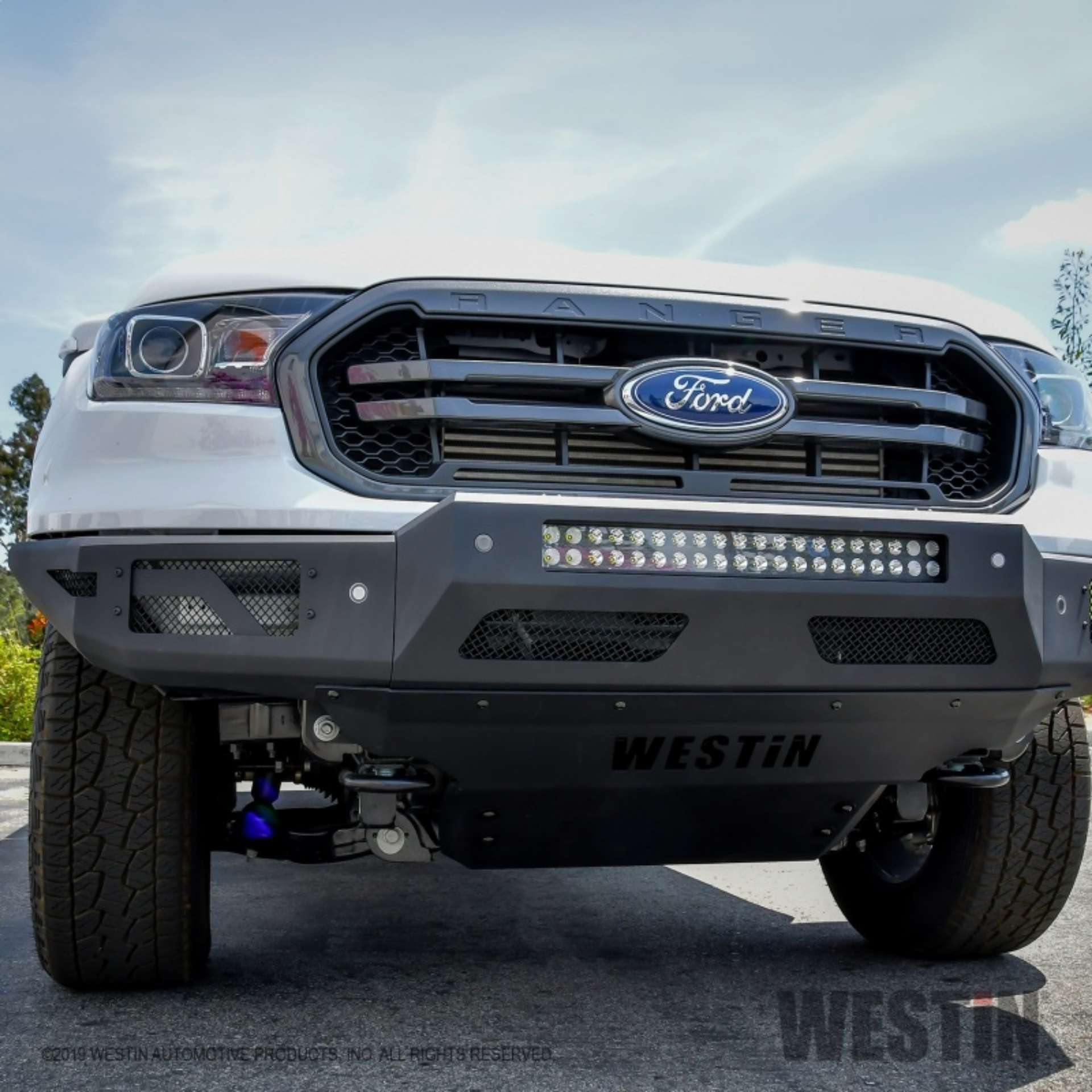 Picture of Westin 19-22 Ford Ranger Outlaw-Pro-Mod Skid Plate - Tex- Blk