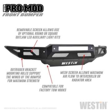 Picture of Westin 19-21 Ford Ranger Pro-Mod Front Bumper - Tex- Blk