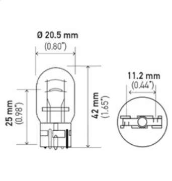 Picture of Hella Bulb 7443 12V 21-5W W3X16q T6-5