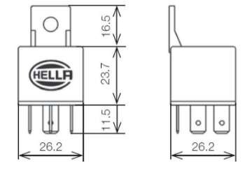 Picture of Hella RELAY MINI ISO 5P 12V SPST D87 DIO BKT