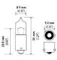 Picture of Hella Bulb H6W 12V 6W BAX9s T2-75