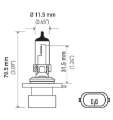 Picture of Hella Bulb 9006XS-HB4A 12V 55W P22d T4