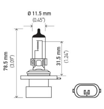 Picture of Hella Bulb 9006XS-HB4A 12V 55W P22d T4