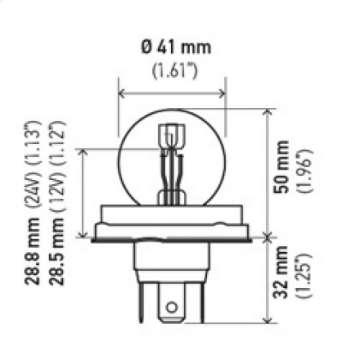 Picture of Hella Bulb 7952 24V 55-50W P45t S13 R2