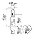 Picture of Hella Bulb H1 12V 55W P14-5s T2-5 LONGLIFE