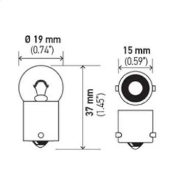 Picture of Hella Bulb 5637 24V 10W BA15s B6