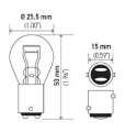 Picture of Hella Bulb 7537 24V 21-5W BAY15d S8