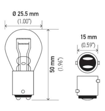 Picture of Hella Bulb 1034 12V 23-8W BAY15D S8