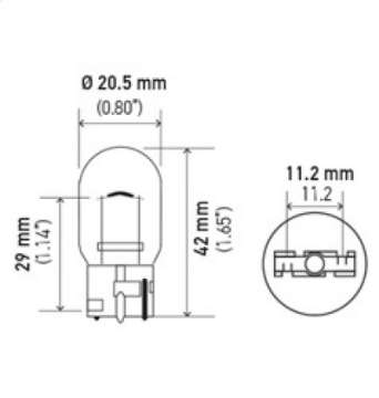 Picture of Hella Bulb 7441 12V 27W W3X16d T6-5