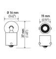 Picture of Hella Bulb 57 12V 3W BA9s G4-5