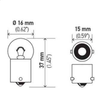 Picture of Hella Bulb 57 12V 3W BA9s G4-5