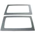 Picture of DEI 11-18 Jeep Wrangler JK 2-Door Boom Mat Rear Side Window Trim - 2 Piece - Gray Leather Look