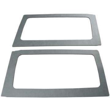 Picture of DEI 11-18 Jeep Wrangler JK 2-Door Boom Mat Rear Side Window Trim - 2 Piece - Gray Leather Look