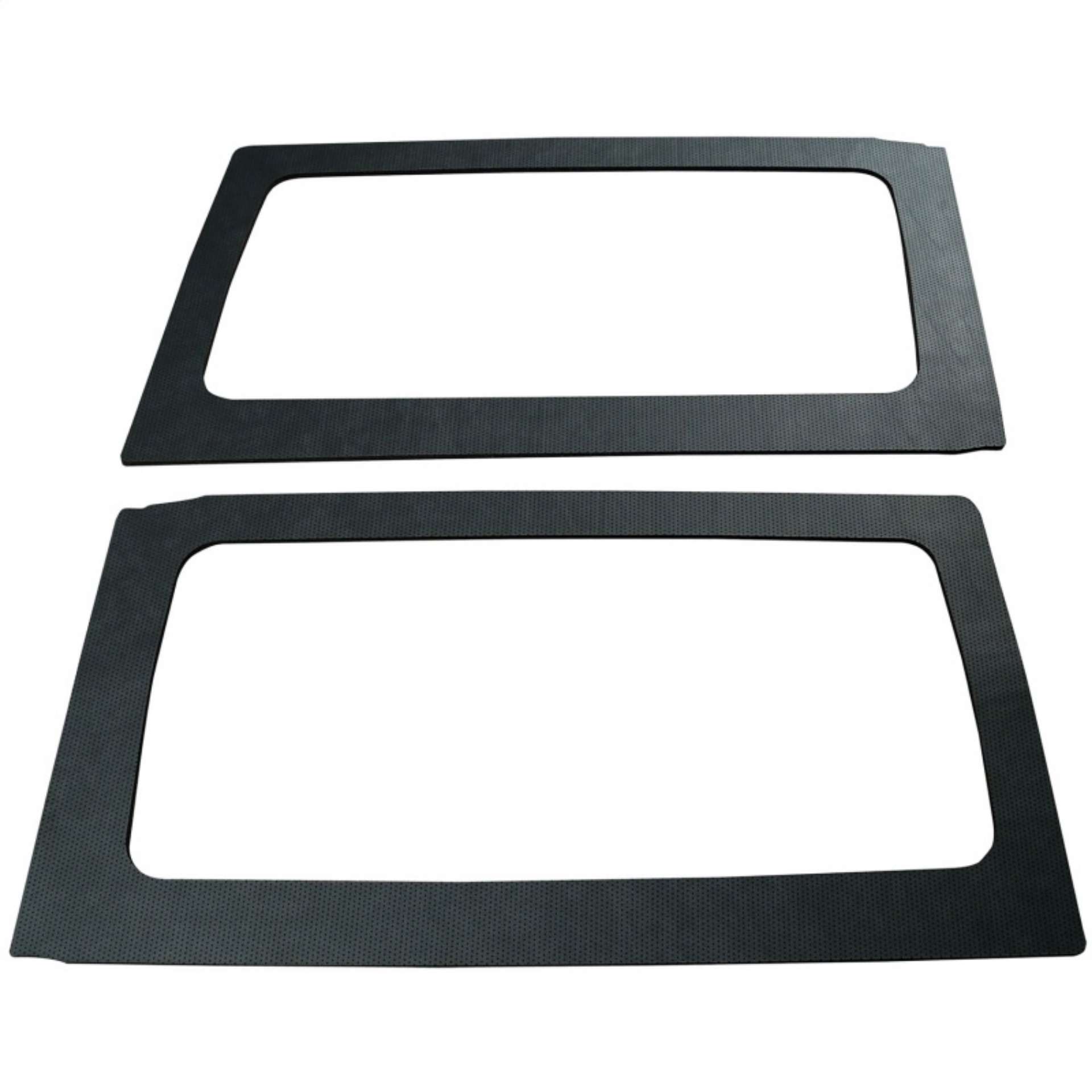 Picture of DEI 11-18 Jeep Wrangler JK 2-Door Boom Mat Rear Side Window Trim - 2 Piece - Black Leather Look