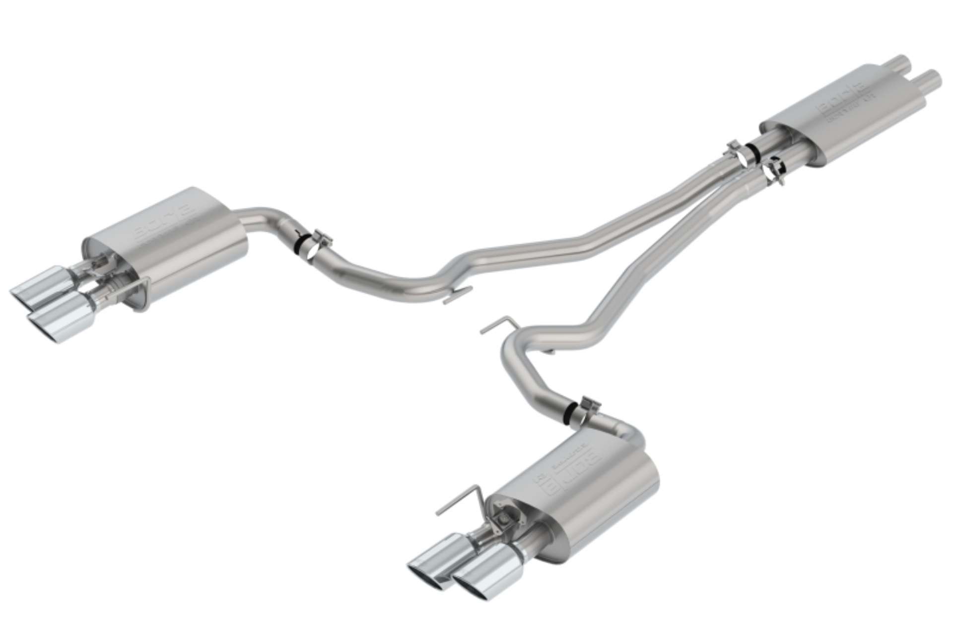 Picture of Borla 2018-2022 Ford Mustang GT Cat-Back Exhaust System Touring- Rolled Polished Tips