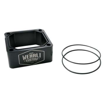 Picture of Wehrli 98-5-07 Dodge 5-9L Cummins Billet Intake Spacer Kit - Black Anodized &amp; Engraved Finish