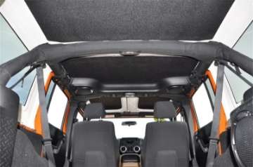 Picture of DEI 07-10 Jeep Wrangler JK 4-Door Boom Mat Headliner - 4 Piece - Black Leather Look