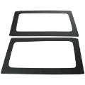 Picture of DEI 11-18 Jeep Wrangler JK 2-Door Boom Mat Rear Side Window Trim - 2 Piece - Black