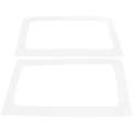 Picture of DEI 11-18 Jeep Wrangler JK 2-Door Boom Mat Rear Side Window Trim - 2 Piece - White