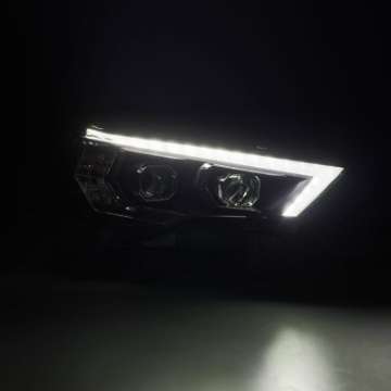 Picture of AlphaRex 14-22 Toyota 4Runner LUXX-Series LED Proj Headlights Blk w-Actv Light & Seq- Sig + DRL