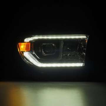 Picture of AlphaRex 07-13 Toyota Tundra - 08-17 Sequoia LUXX LED Proj HL Chrome w-Actv Light - Seq- Sig + DRL