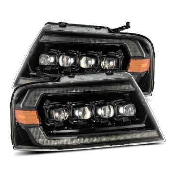 Picture of AlphaRex 04-08 Ford F-150 No 2004 Heritage NOVA-Series LED Proj HL Chrome w-Actv Light - Seq- Sig