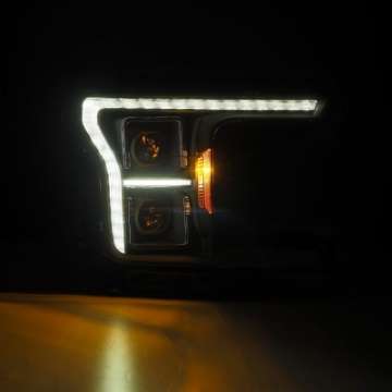 Picture of AlphaRex 18-20 Ford F-150 Req- Conv F150 w-Stock LED LUXX LED Proj HL Blk Actv Lgt Seq Sig SB DRL