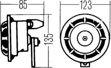 Picture of Hella Horn STone 24V 375Hz Ltone Blk B133