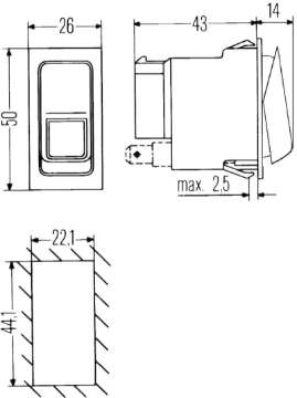 Picture of Hella Momentary Switch Spst W-Loc Light