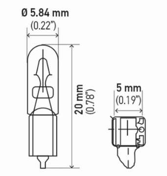 Picture of Hella Bulb 2721 12V 12W W2X46D T15 2