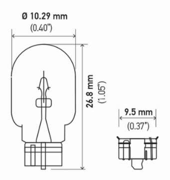 Picture of Hella Bulb 2821 12V 3W W21X95D T325 E1 2