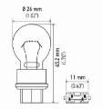 Picture of Hella Bulb 3157 12V 27-7W W25X16Q S8 2