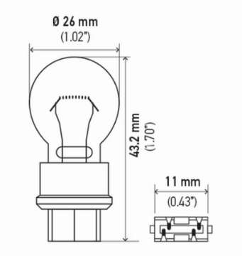 Picture of Hella Bulb 3157 12V 27-7W W25X16Q S8 2