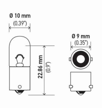 Picture of Hella Bulb 3893 12V 4W Ba9S T275