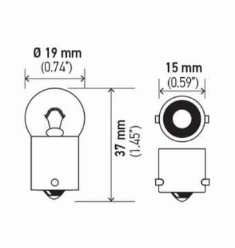 Picture of Hella Bulb 5007 12V 5W Ba15S B6 2