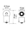 Picture of Hella Bulb 5008 12V 10W Ba15S B6 Sb